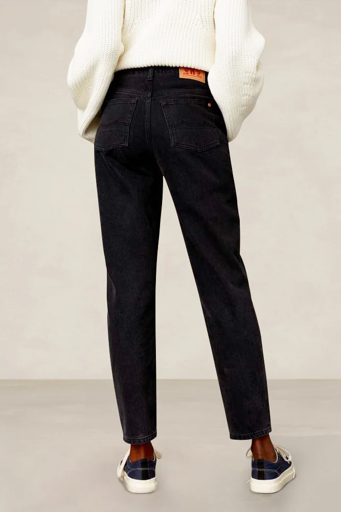 CAROLINE CROPPED | ECO RECYCLED BLACK WORN - Image 4