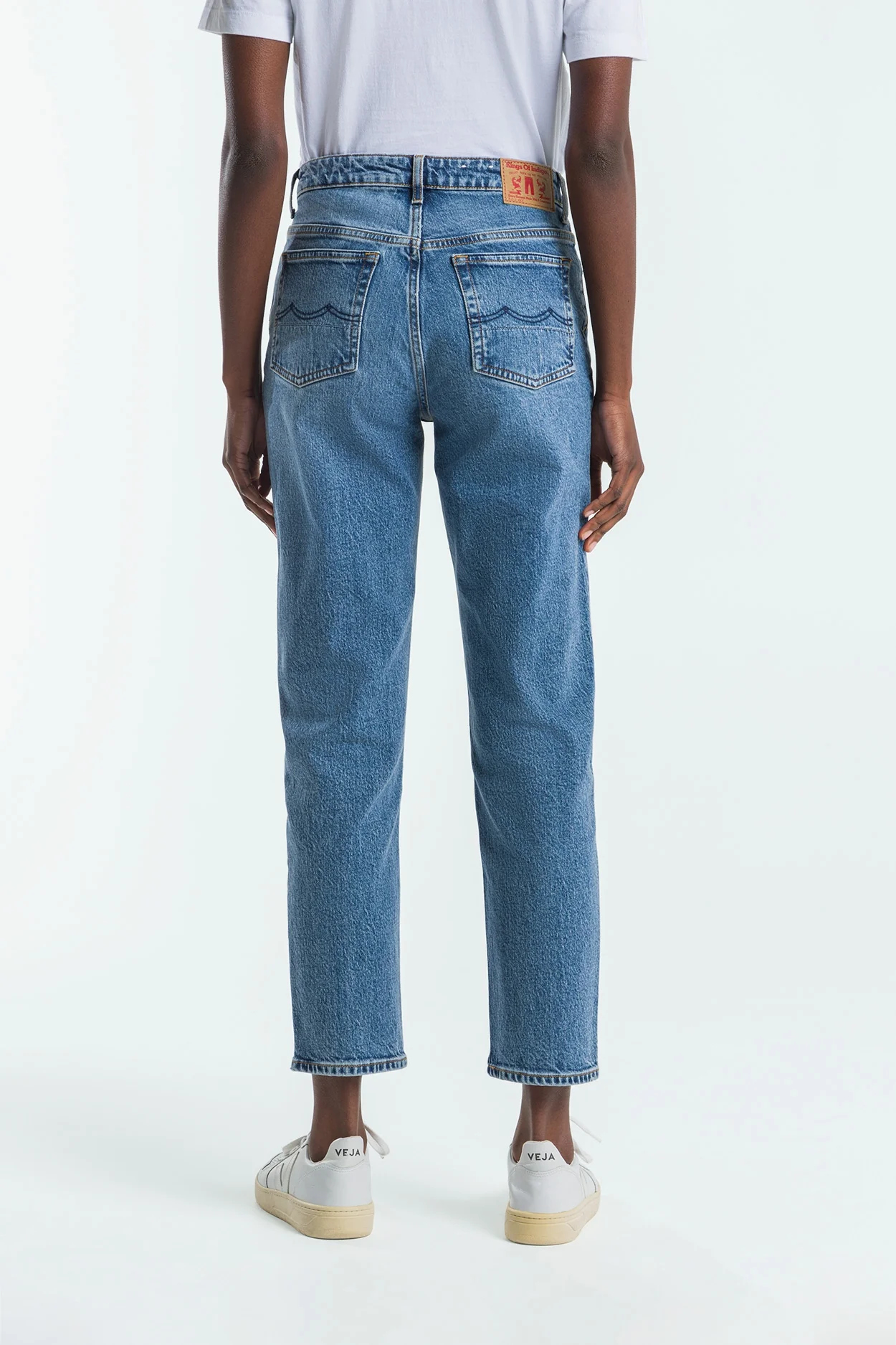 CAROLINE CROPPED STRETCH | ECO XAVIER BLUE MARBLE - Image 4